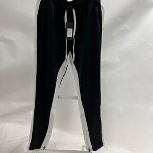 FXN Men's Skinny Fit Two Tone Track Pants Joggers BlackWhite